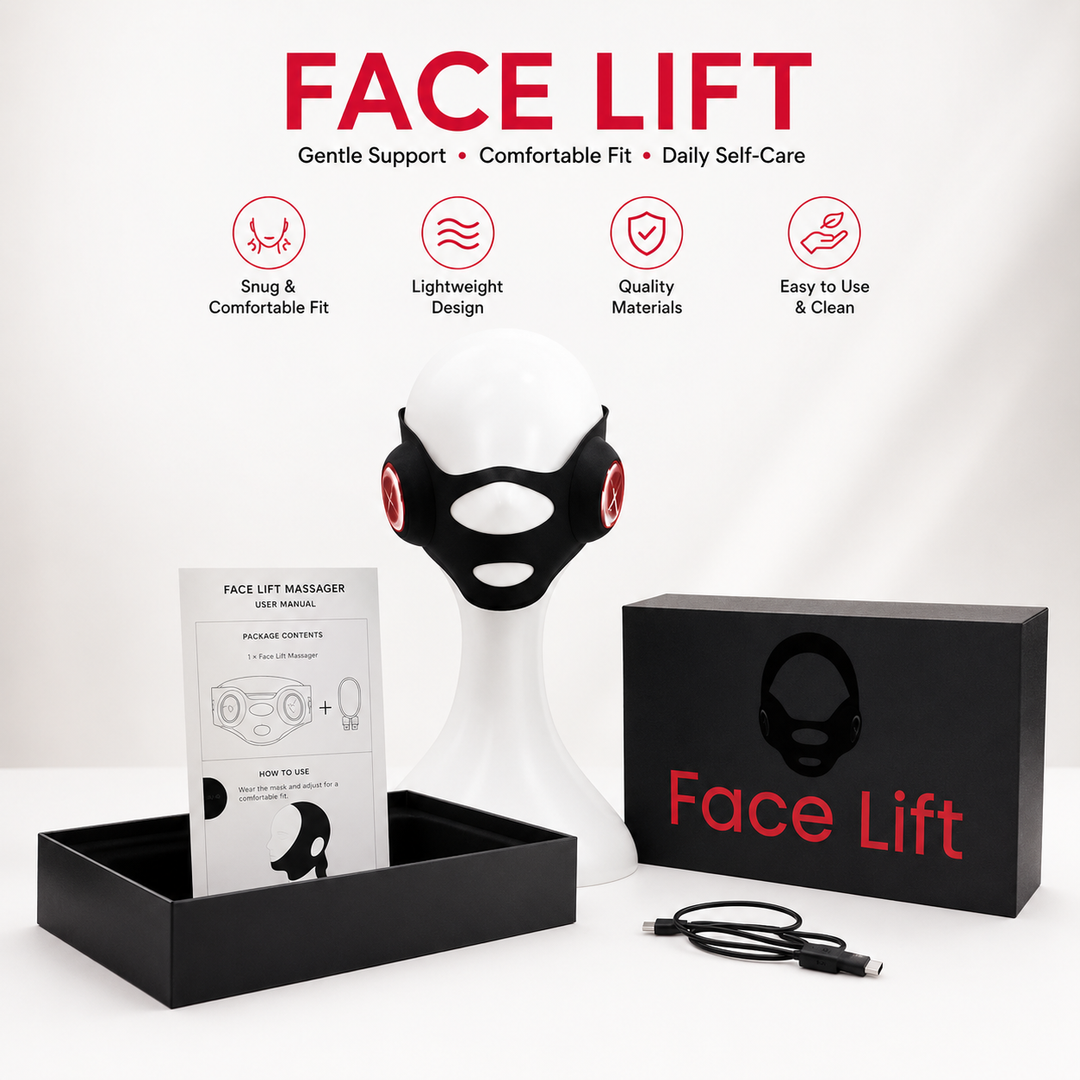 Premium EMS Face Massager V Line Mask Microcurrent Facial Device Jawline Slimming Belt Adjustable Intensity Rechargeable Skin Care Beauty Tool