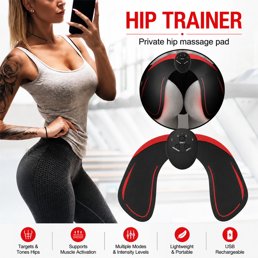Premium EMS Hip Muscle Trainer Wearable Glute Stimulator Butt Toning Device Adjustable Multi Mode Buttock Muscle Activation Body Shaper Portable EMS Device