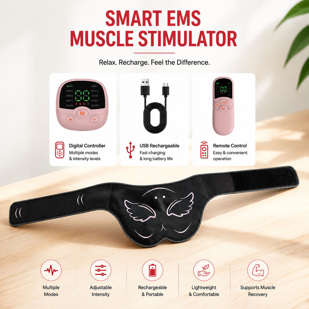 Premium EMS Hip Trainer Remote Control Glute Muscle Stimulator 10 Modes 30 Levels USB Rechargeable Buttocks Toning Body Massage Device Wearable