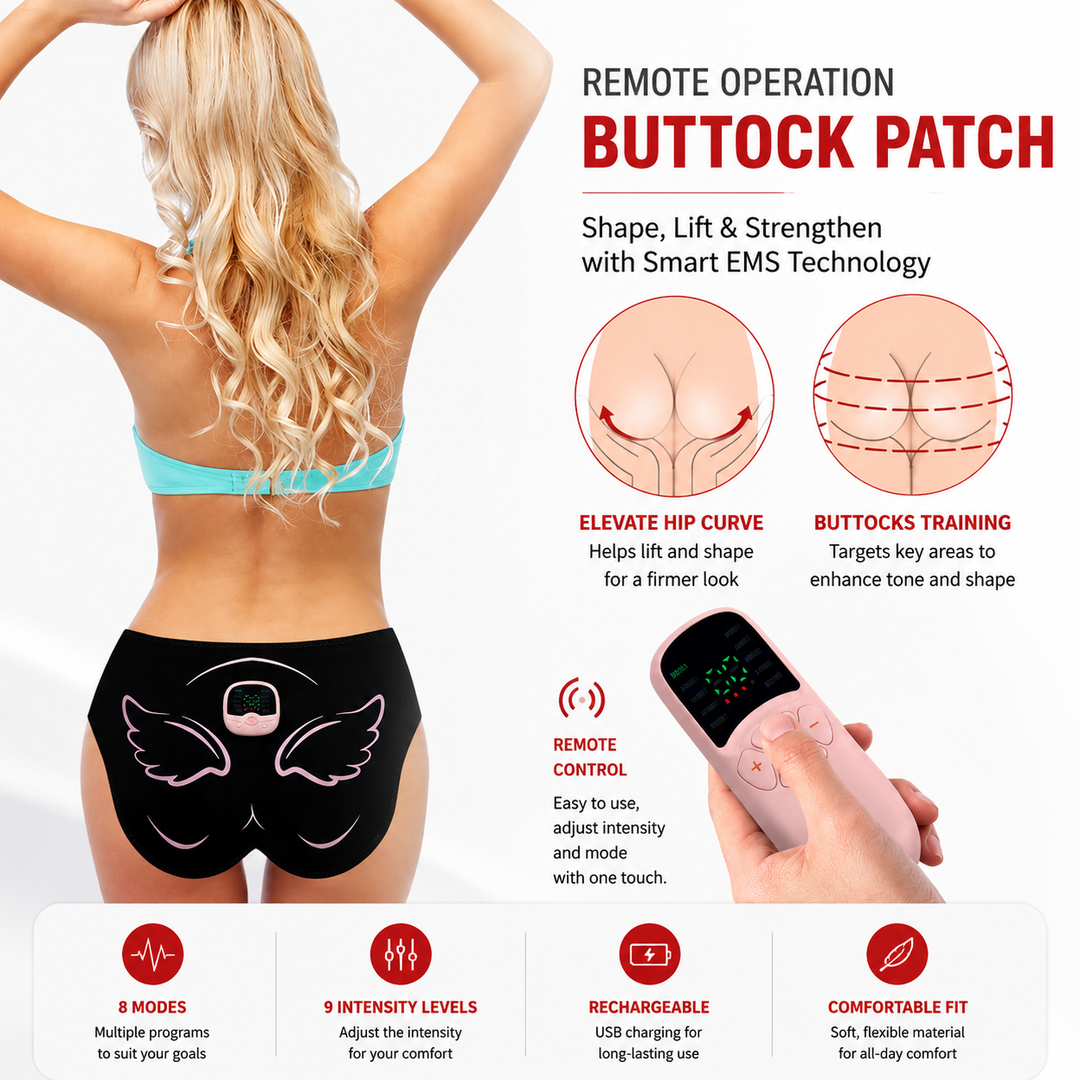 Premium EMS Hip Trainer Remote Control Glute Muscle Stimulator 10 Modes 30 Levels USB Rechargeable Buttocks Toning Body Massage Device Wearable