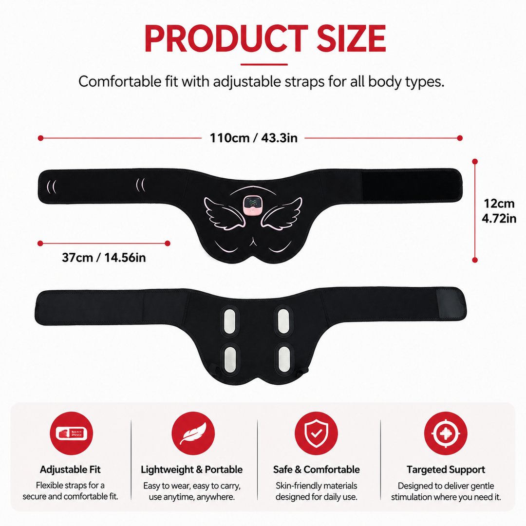 Premium EMS Hip Trainer Remote Control Glute Muscle Stimulator 10 Modes 30 Levels USB Rechargeable Buttocks Toning Body Massage Device Wearable