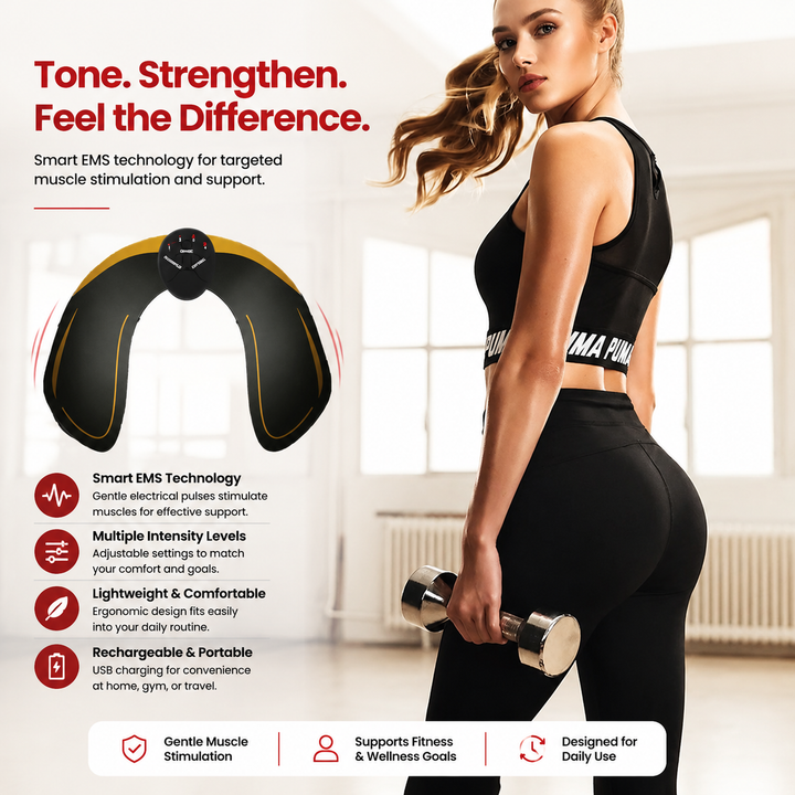 Premium EMS Hip Trainer Wearable Glute Muscle Stimulator Butt Toner Adjustable Multi Mode Hip Massage Body Shaping Fitness Stimulation Device