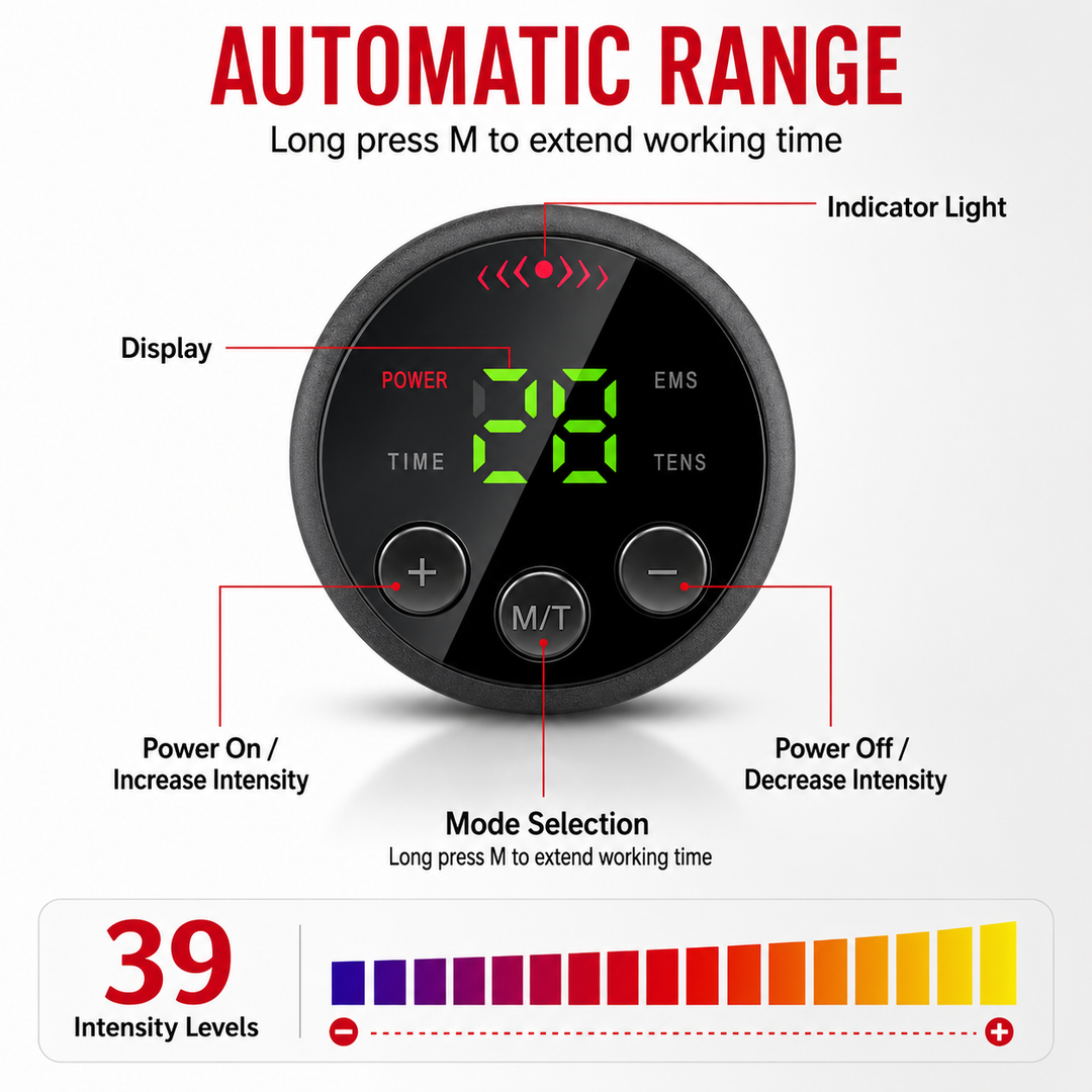 Premium EMS Muscle Stimulation Belt Abdominal Toning Trainer 10 Modes 39 Levels USB Rechargeable Waist Arm Leg Body Slimming Fitness Device