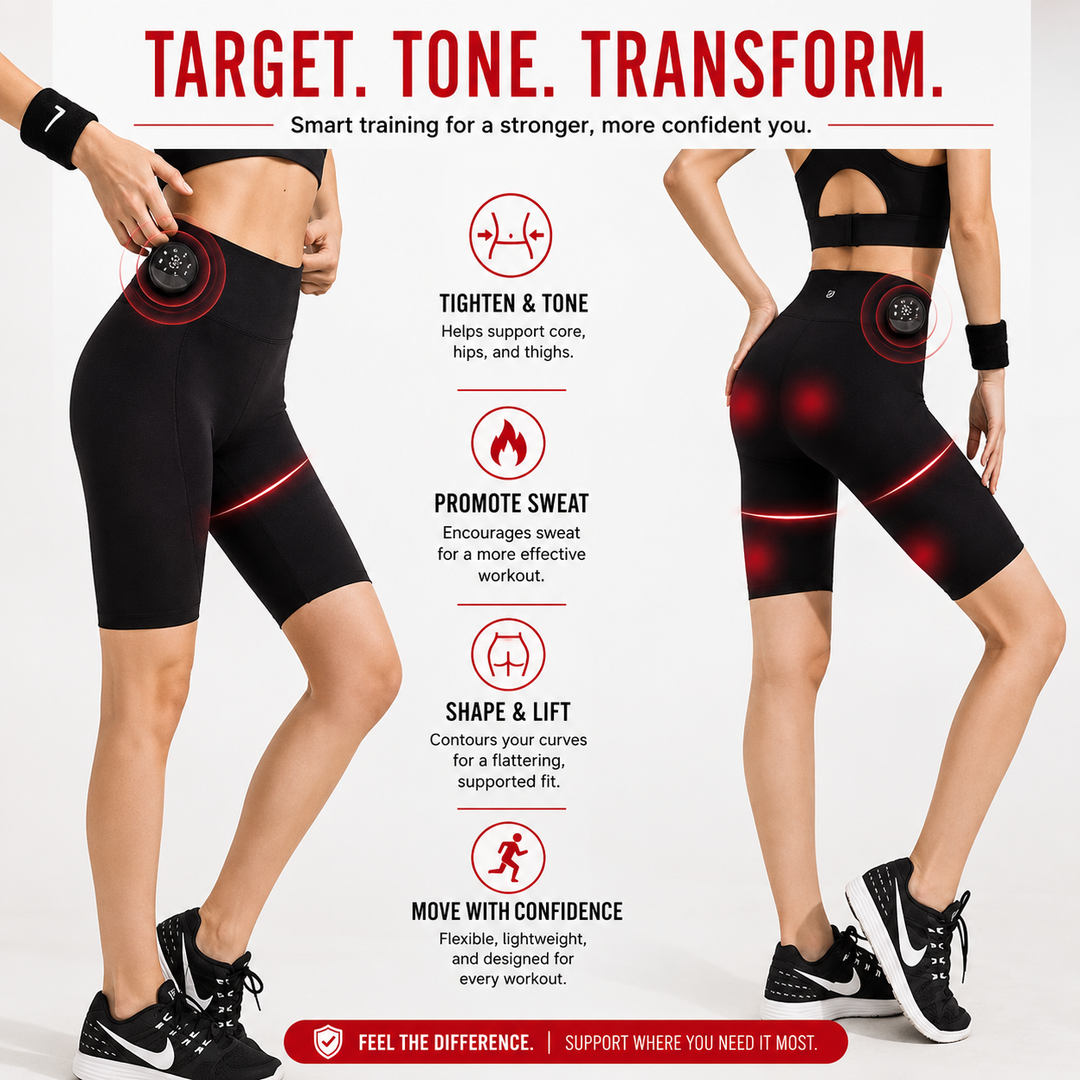 Premium EMS Muscle Stimulation Massage Pants Wearable Microcurrent Shorts 6 Modes USB Rechargeable Slimming Yoga Leg Relaxation Massage Device