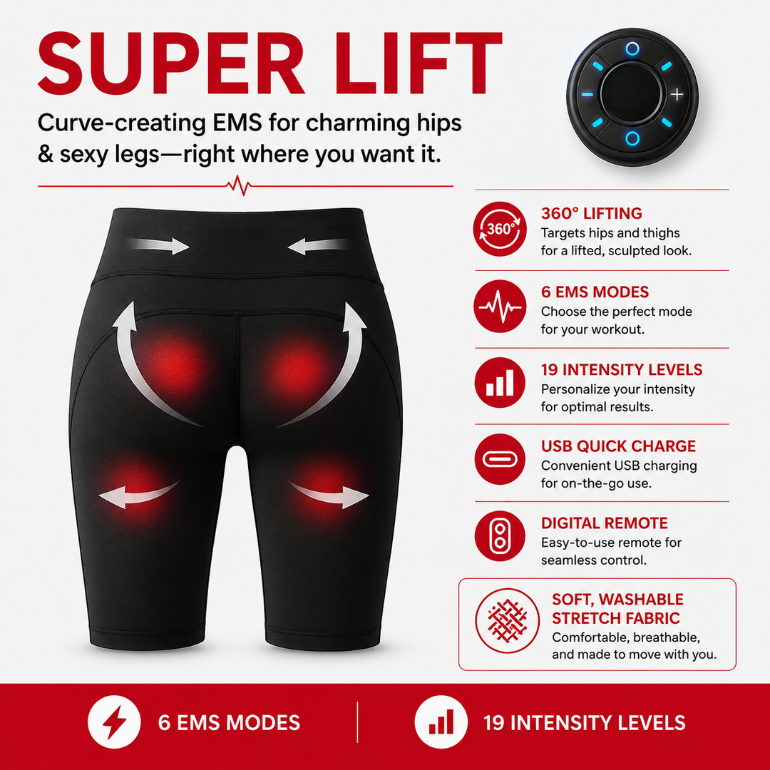Premium EMS Muscle Stimulation Massage Pants Wearable Microcurrent Shorts 6 Modes USB Rechargeable Slimming Yoga Leg Relaxation Massage Device