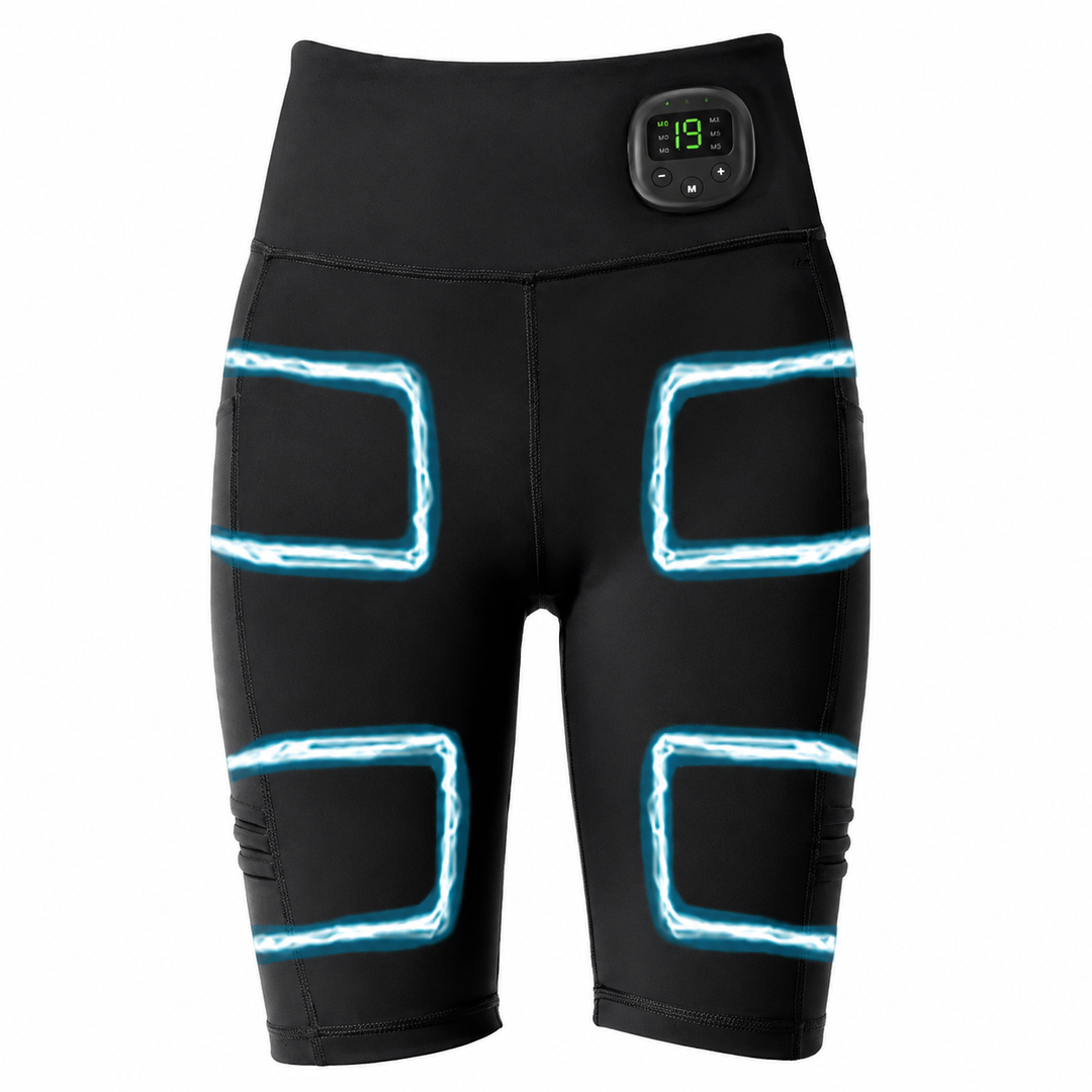 Premium EMS Muscle Stimulation Massage Pants Wearable Microcurrent Shorts 6 Modes USB Rechargeable Slimming Yoga Leg Relaxation Massage Device
