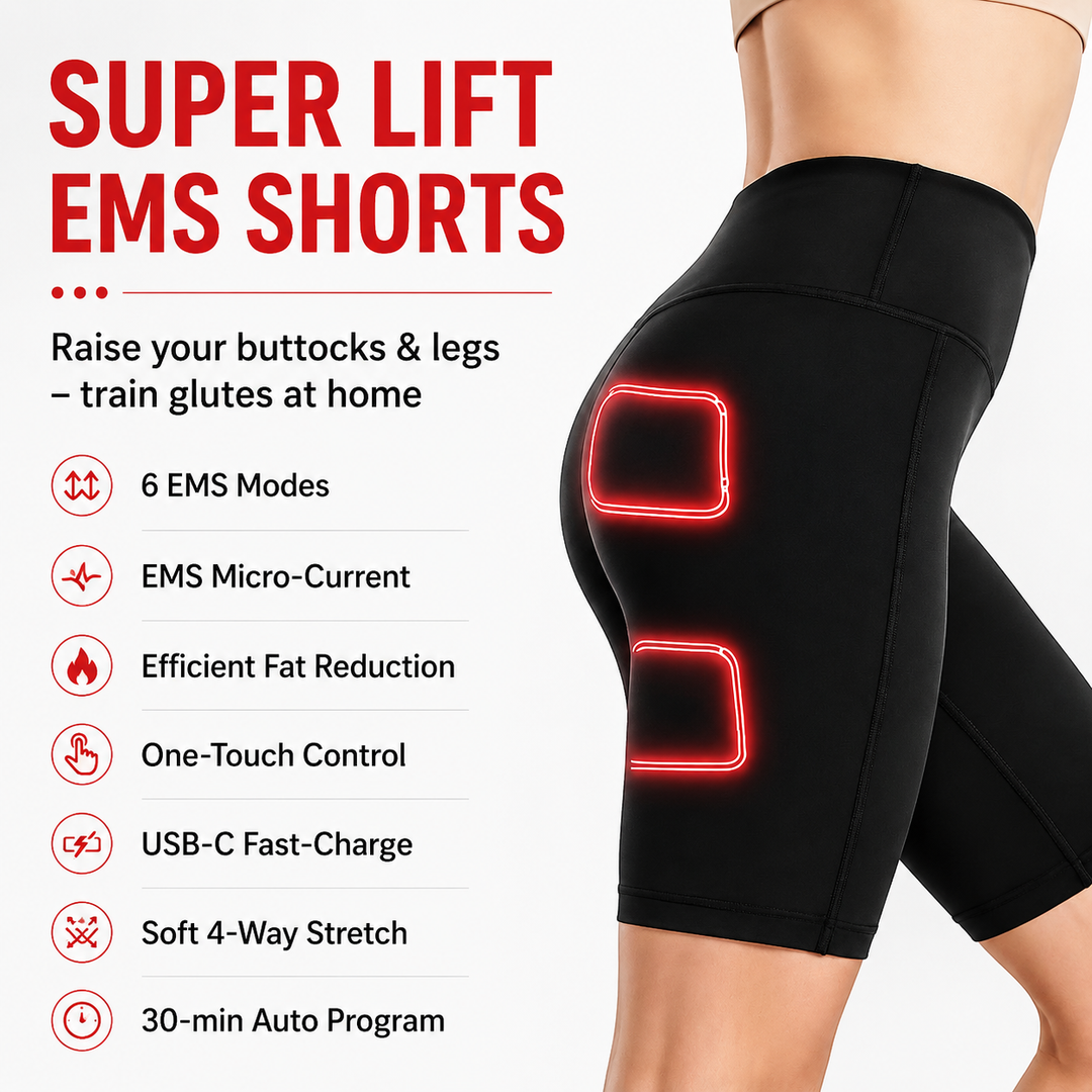 Premium EMS Muscle Stimulation Massage Pants Wearable Microcurrent Shorts 6 Modes USB Rechargeable Washable Lower Body Relaxation Therapy Leg Support Shorts