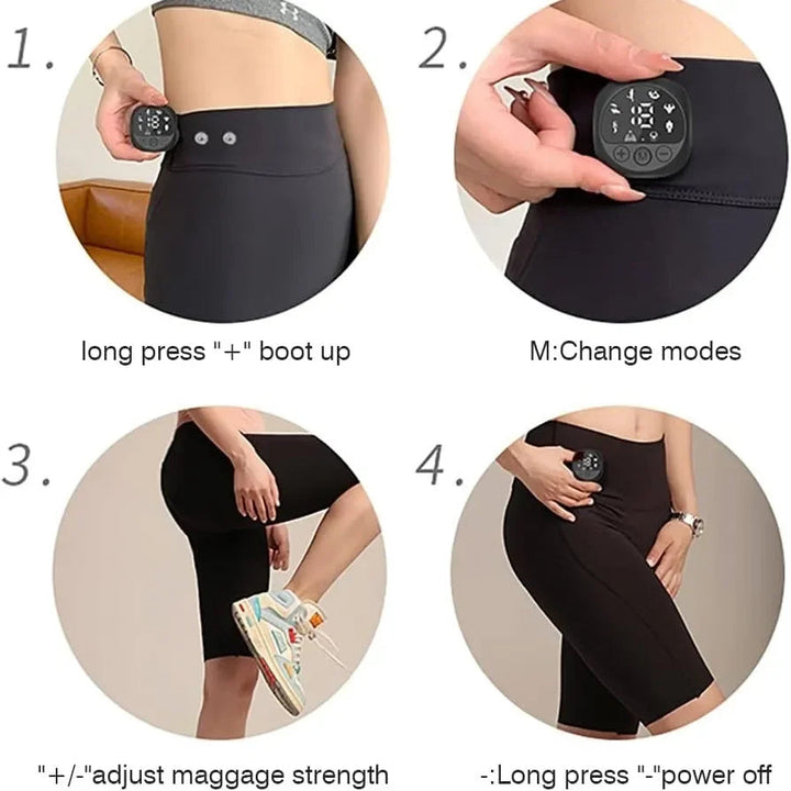 Premium EMS Muscle Stimulation Massage Pants Wearable Microcurrent Shorts 6 Modes USB Rechargeable Washable Lower Body Relaxation Therapy Leg Support Shorts