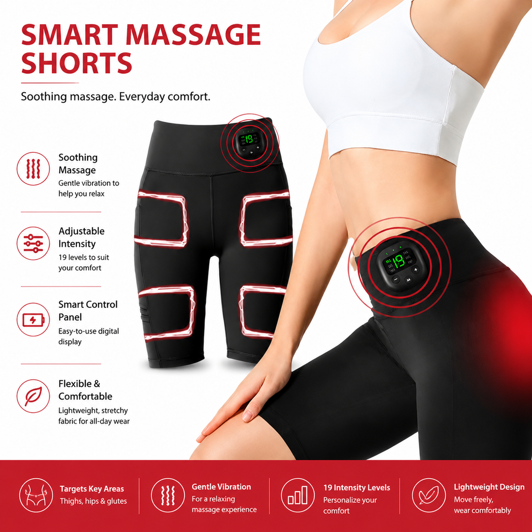 Premium EMS Training Shorts Muscle Stimulator Wearable Fitness Pants USB Rechargeable 6 Modes Adjustable Intensity Lower Body Workout EMS Suit