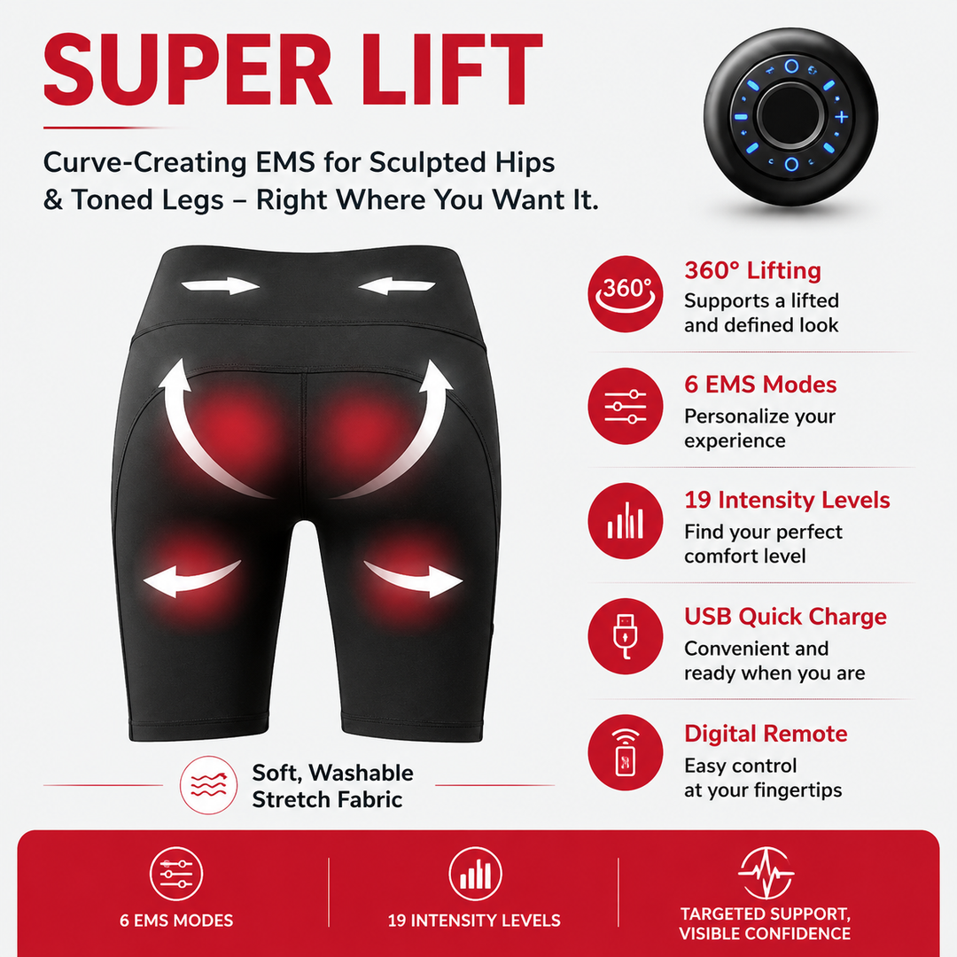 Premium EMS Training Shorts Muscle Stimulator Wearable Fitness Pants USB Rechargeable 6 Modes Adjustable Intensity Lower Body Workout EMS Suit