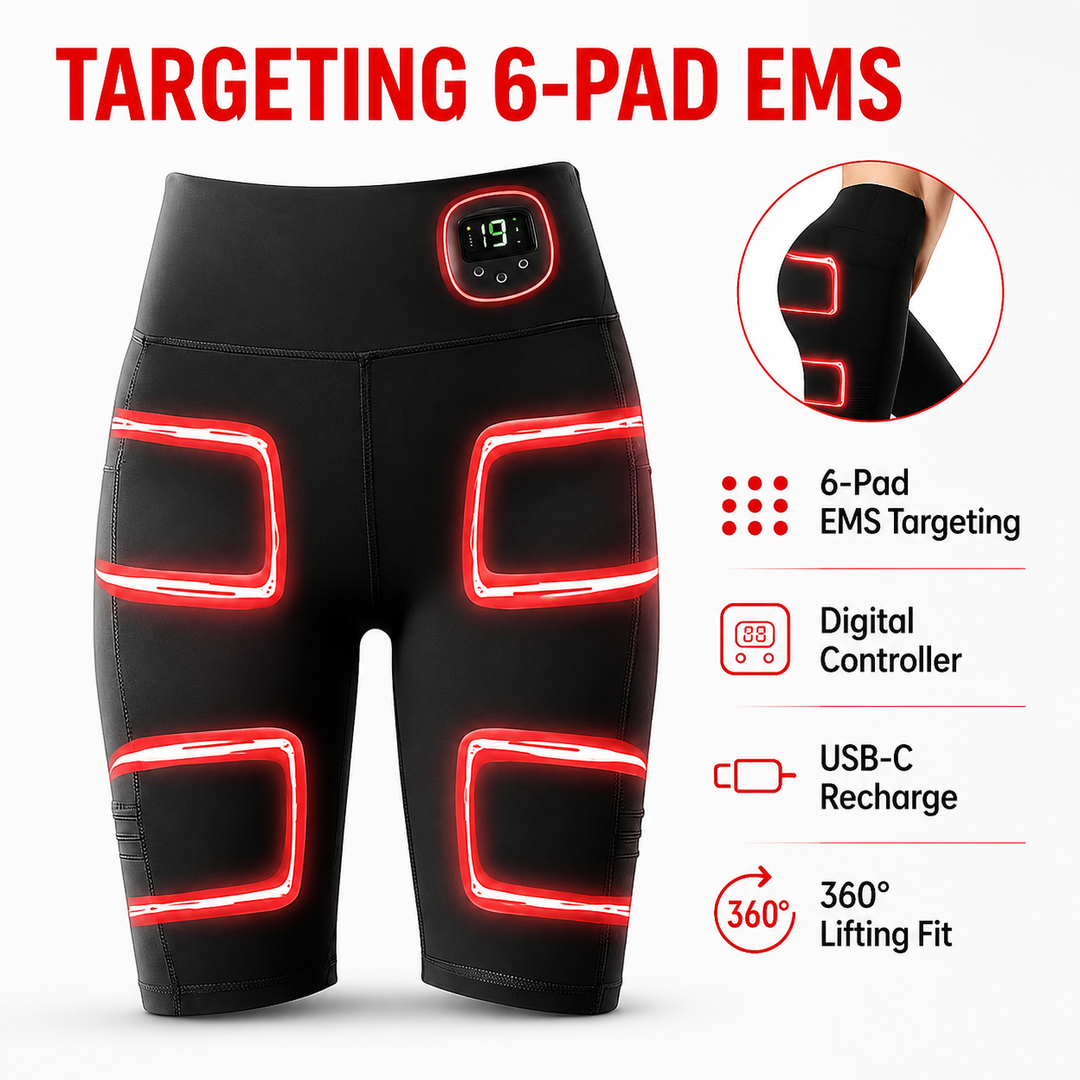 Premium EMS Training Shorts Muscle Stimulator Wearable Fitness Pants USB Rechargeable 6 Modes Adjustable Intensity Lower Body Workout EMS Suit