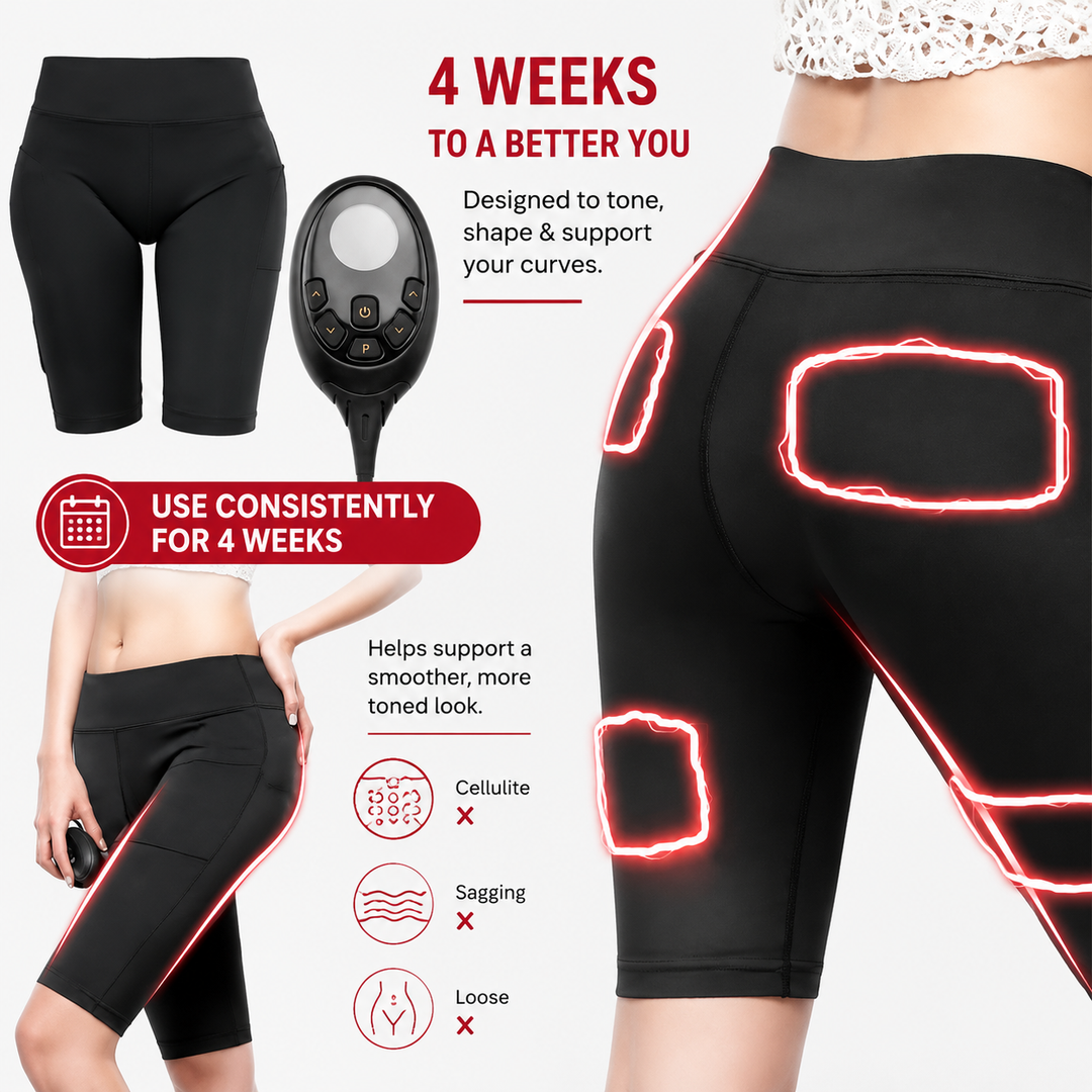 Premium EMS Training Shorts Muscle Stimulator Wearable Fitness Pants USB Rechargeable 6 Modes Adjustable Intensity Lower Body Workout EMS Suit