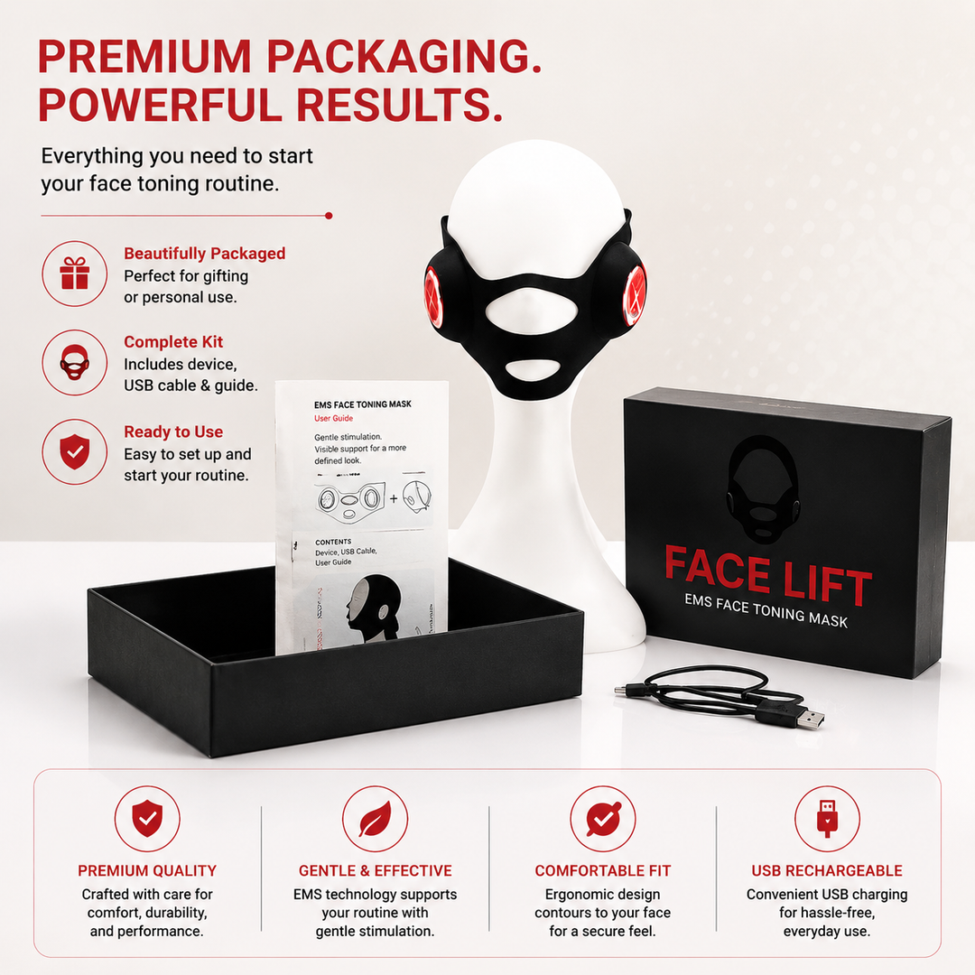 Premium EMS V Shape Facial Massager V Line Face Lifting Device Double Chin Reducer Jaw Cheek Contouring Slimming Beauty Belt USB Rechargeable