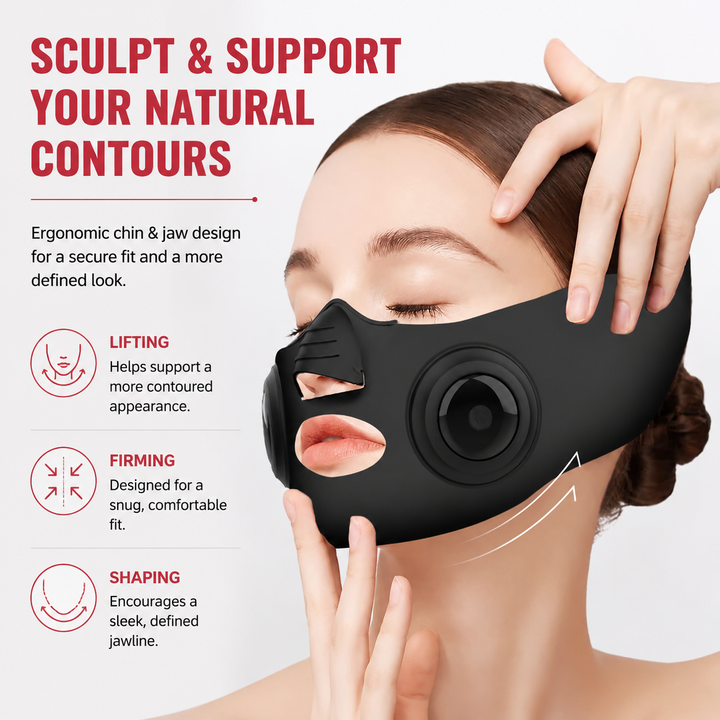 Premium EMS V Shape Facial Massager V Line Face Lifting Device Double Chin Reducer Jaw Cheek Contouring Slimming Beauty Belt USB Rechargeable