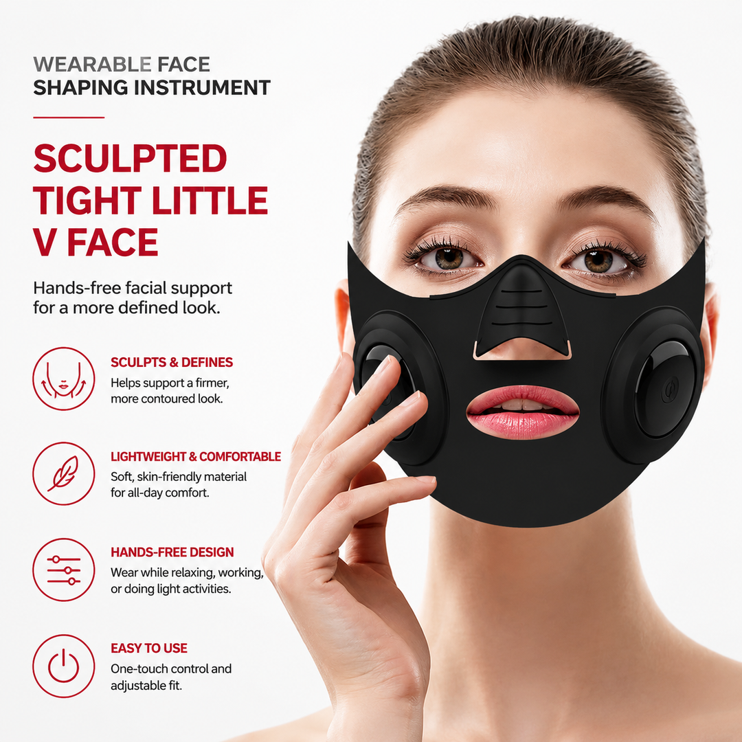 Premium EMS V Shape Facial Massager V Line Face Lifting Device Double Chin Reducer Jaw Cheek Contouring Slimming Beauty Belt USB Rechargeable
