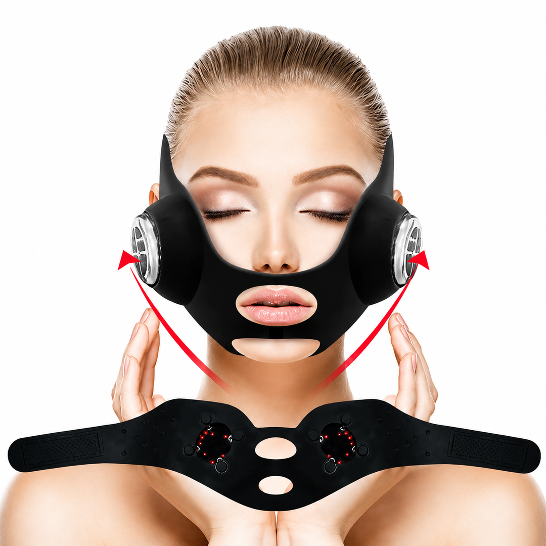 Premium EMS V Shape Facial Massager V Line Face Lifting Device Double Chin Reducer Jaw Cheek Contouring Slimming Beauty Belt USB Rechargeable