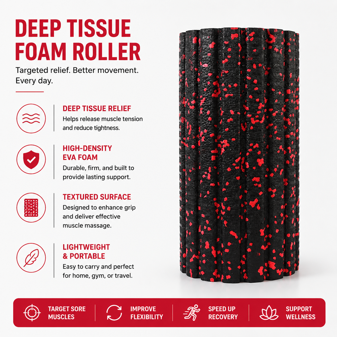Premium EPP Foam Roller High Density Hollow Exercise Roller 30×15cm Plum Shape Yoga Column Stretching Fitness Roller Home Gym Portable Recovery Tool
