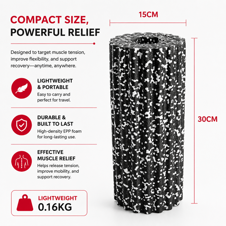 Premium EPP Foam Roller High Density Hollow Exercise Roller 30×15cm Plum Shape Yoga Column Stretching Fitness Roller Home Gym Portable Recovery Tool