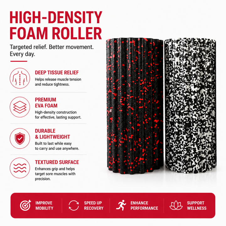 Premium EPP Foam Roller High Density Hollow Exercise Roller 30×15cm Plum Shape Yoga Column Stretching Fitness Roller Home Gym Portable Recovery Tool
