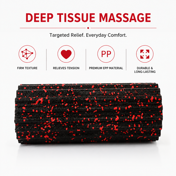 Premium EPP Foam Roller High Density Hollow Exercise Roller 30×15cm Plum Shape Yoga Column Stretching Fitness Roller Home Gym Portable Recovery Tool