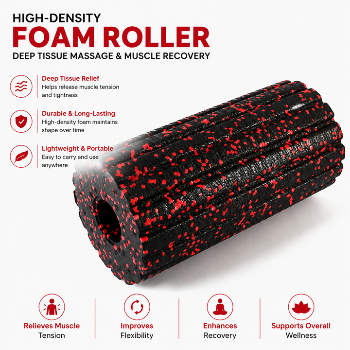 Premium EPP Foam Roller High Density Hollow Exercise Roller 30×15cm Plum Shape Yoga Column Stretching Fitness Roller Home Gym Portable Recovery Tool