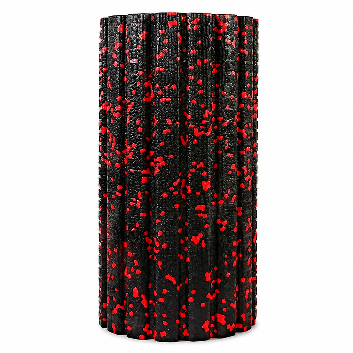Premium EPP Foam Roller Muscle Massage Yoga Column High Hardness Hollow Core Plum Shape Fitness Recovery Roller Black Red 30x15x15cm