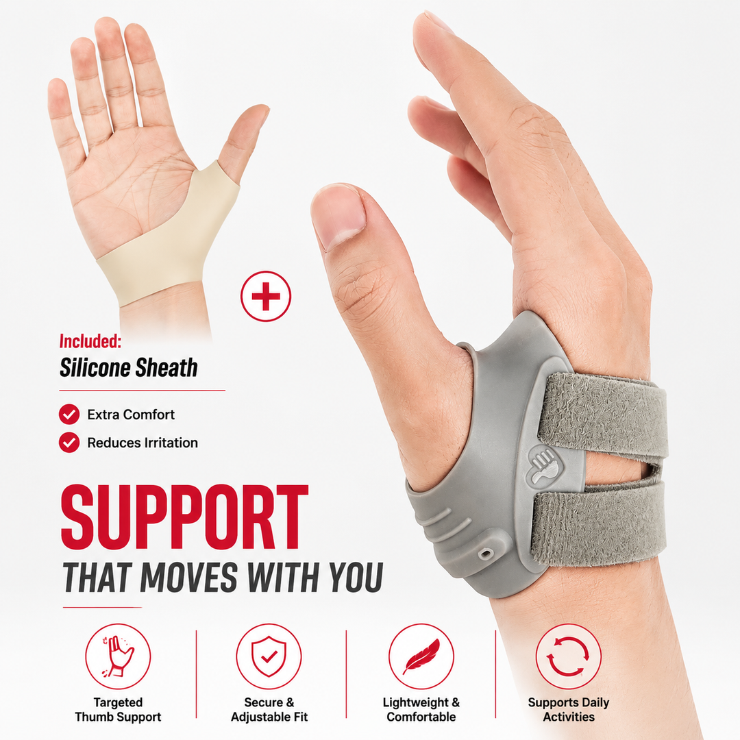 Premium Elastic Thumb Support Brace Compression Sleeve 2PCS Splashproof Wrist Thumb Stabilizer Arthritis Tendonitis Pain Relief Support Left Right Hand