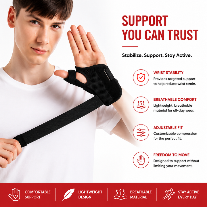 Premium Elastic Thumb Support Brace Compression Sleeve 2PCS Splashproof Wrist Thumb Stabilizer Arthritis Tendonitis Pain Relief Support Left Right Hand