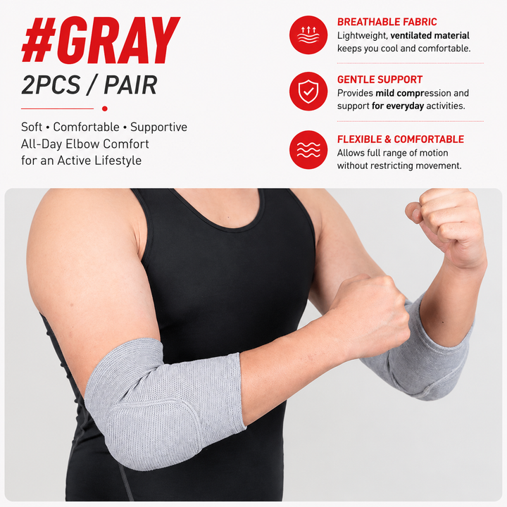 Premium Elbow Brace Compression Support Sleeve Adjustable Breathable Elastic Arm Support Gym Sports Pain Relief Elbow Protector 1PC