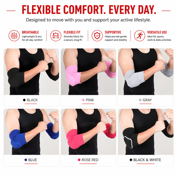 Premium Elbow Brace Compression Support Sleeve Adjustable Breathable Elastic Arm Support Gym Sports Pain Relief Elbow Protector 1PC
