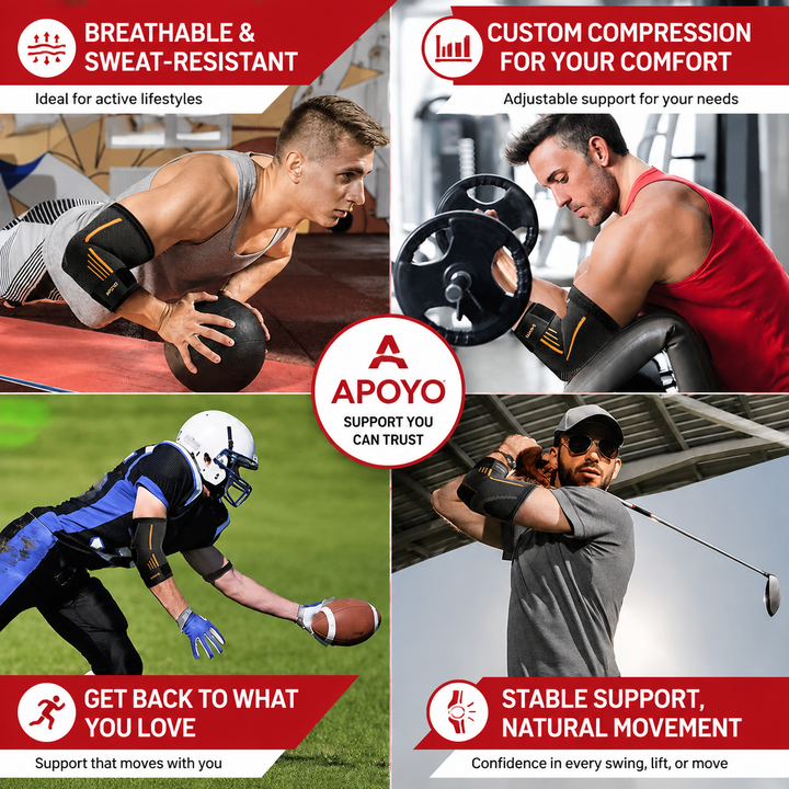Premium Elbow Brace Compression Support Sleeve Adjustable Breathable Elastic Arm Support Gym Sports Pain Relief Elbow Protector 1PC