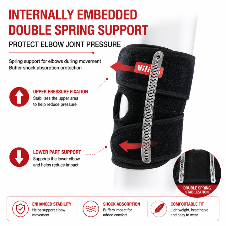 Premium Elbow Support Sleeve Adjustable Compression Arm Sleeve Breathable Sports Elbow Brace Basketball Football Gym Training Pain Relief Support