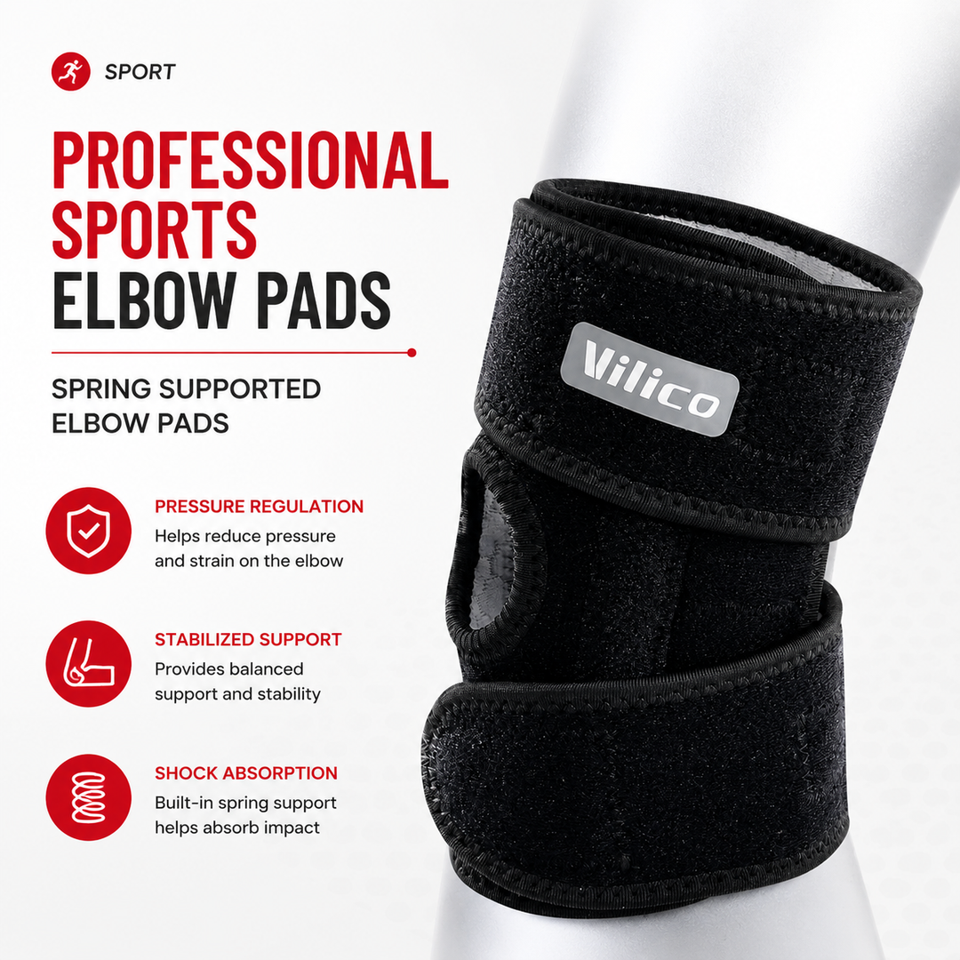 Premium Elbow Support Sleeve Adjustable Compression Arm Sleeve Breathable Sports Elbow Brace Basketball Football Gym Training Pain Relief Support