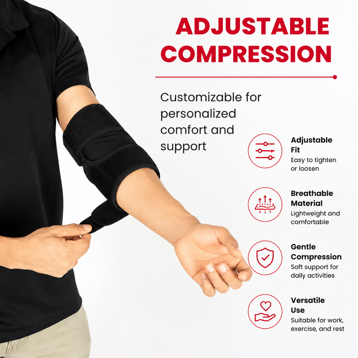 Premium Elbow Support Sleeve Breathable Compression Arm Protector Adjustable Sports Support Pad Basketball Football Tennis Gym Injury Protection