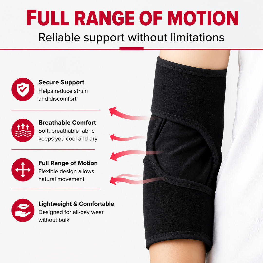 Premium Elbow Support Sleeve Breathable Compression Arm Protector Adjustable Sports Support Pad Basketball Football Tennis Gym Injury Protection