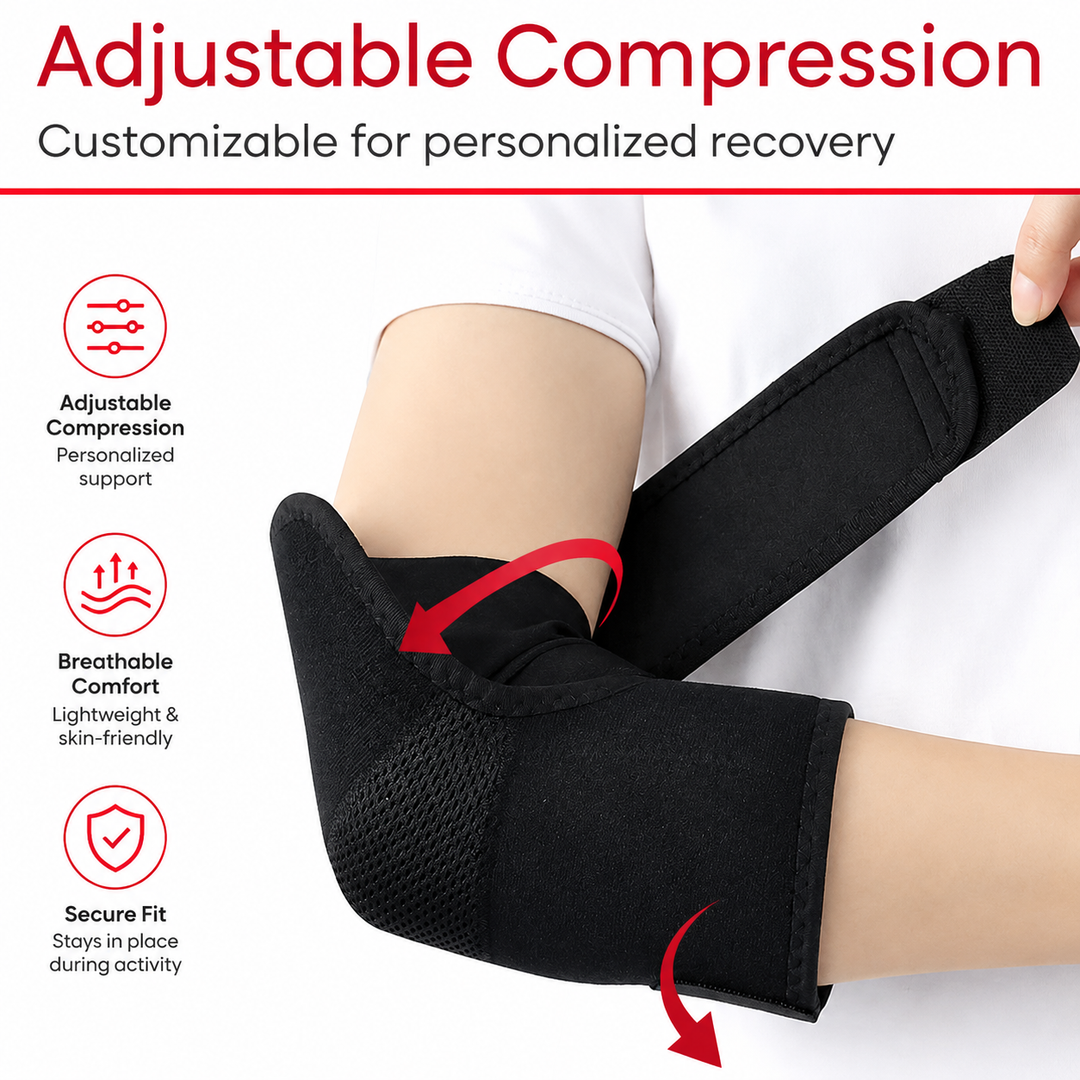 Premium Elbow Support Sleeve Breathable Compression Arm Protector Adjustable Sports Support Pad Basketball Football Tennis Gym Injury Protection