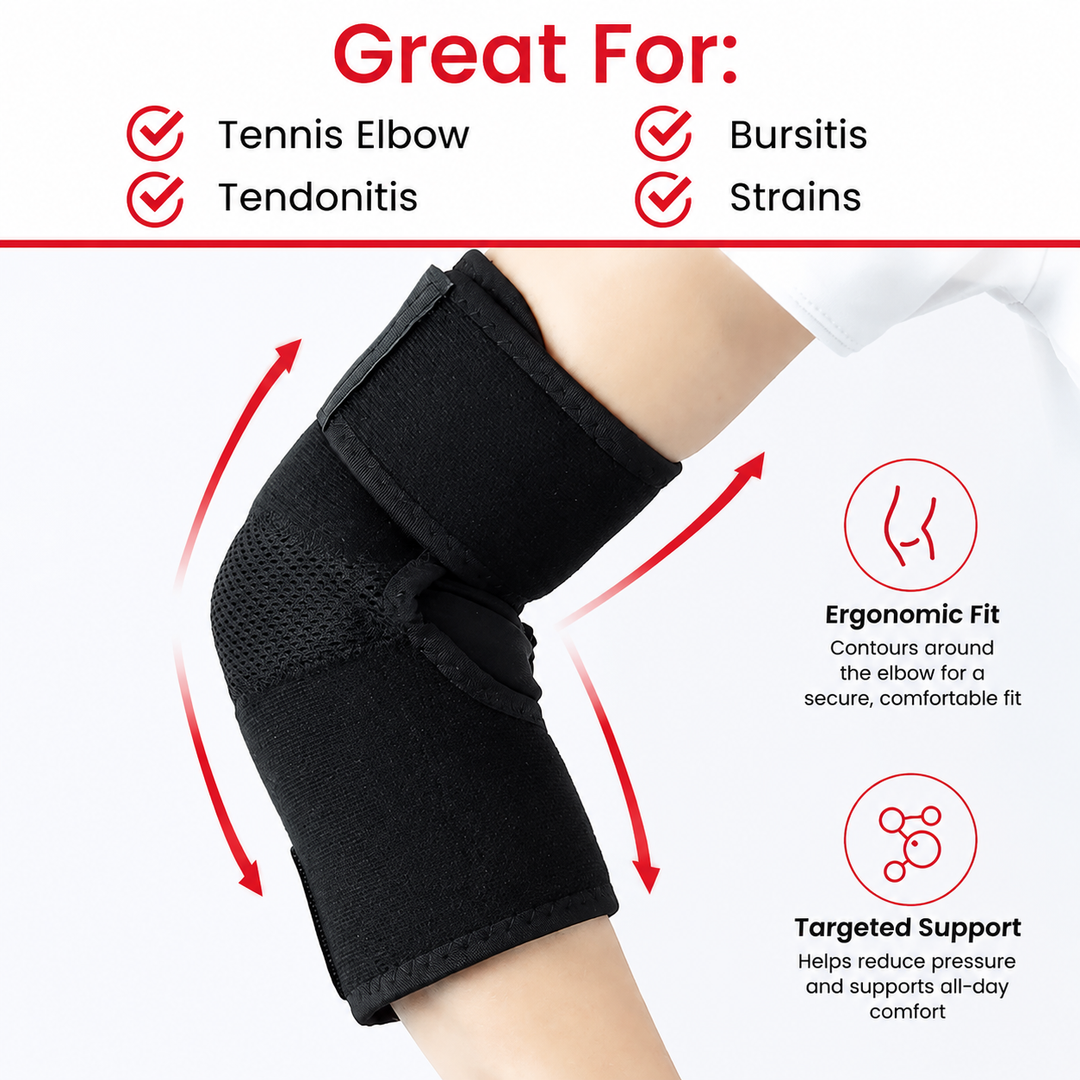 Premium Elbow Support Sleeve Breathable Compression Arm Protector Adjustable Sports Support Pad Basketball Football Tennis Gym Injury Protection