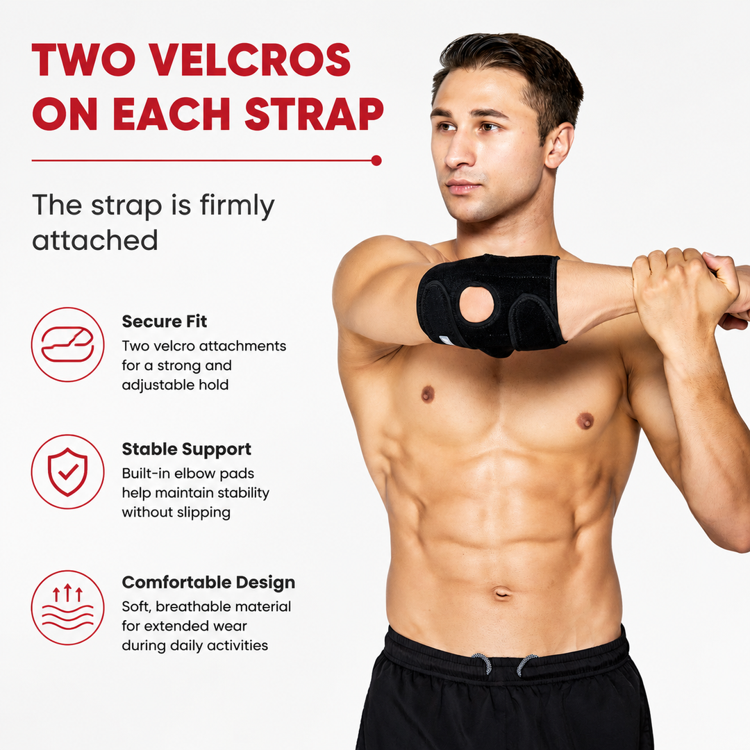 Premium Elbow Support Sleeve Breathable Compression Arm Protector Adjustable Sports Support Pad Basketball Football Tennis Gym Injury Protection