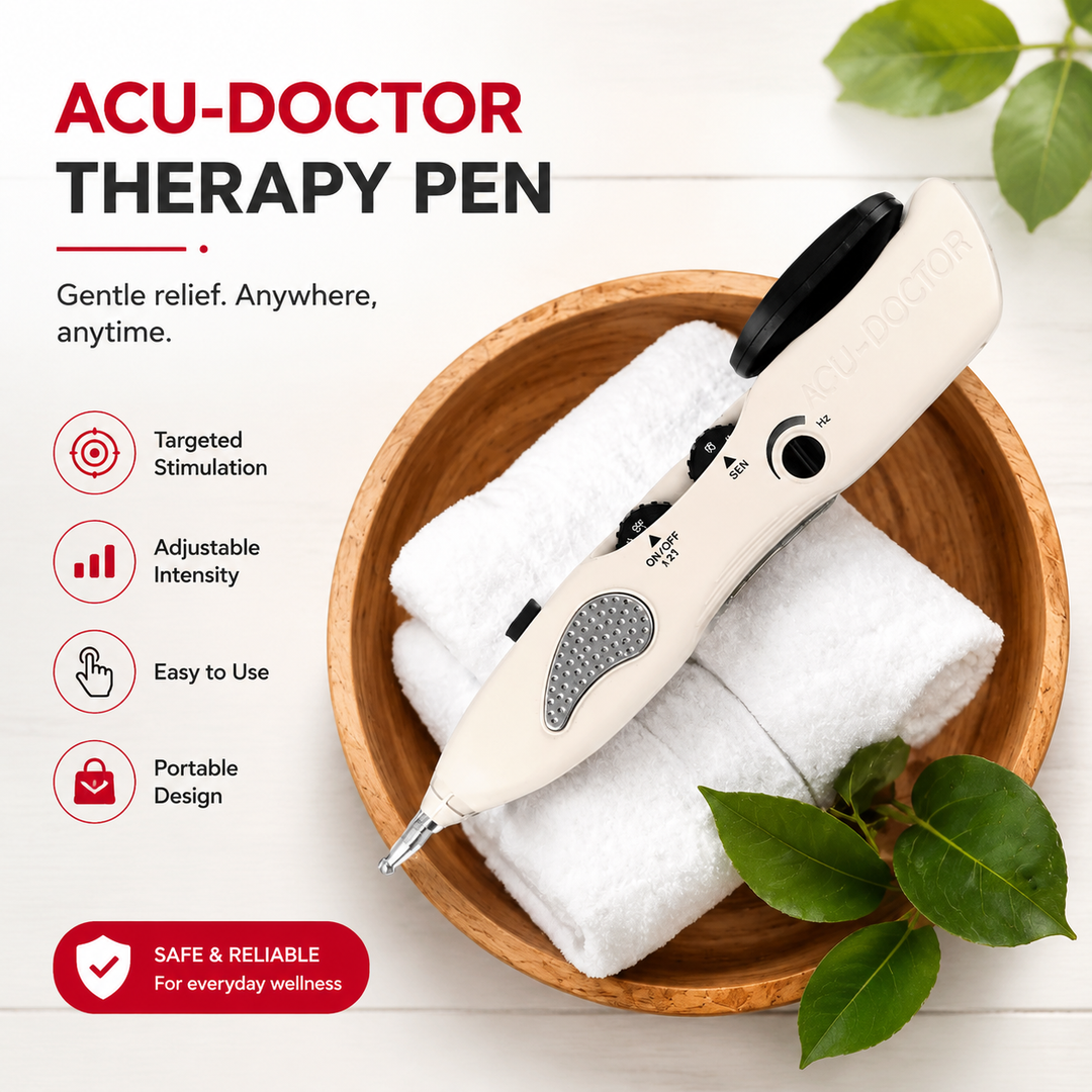 Premium Electric Acupuncture Pen Needle Free Meridian Therapy Pain Relief Device LCD Display 10 Intensity Levels Rechargeable Acupressure Massager with 3 Tips