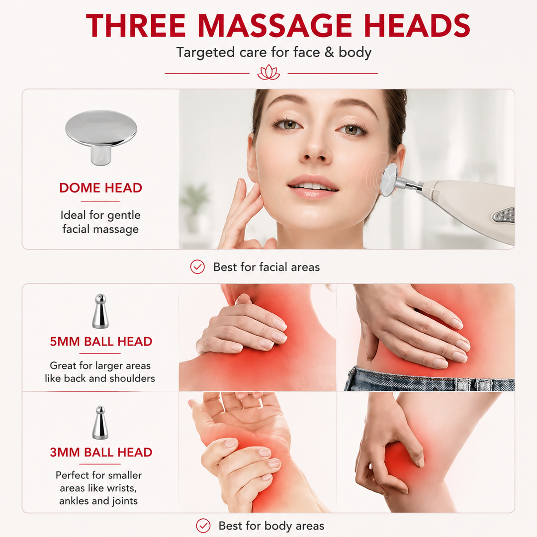 Premium Electric Acupuncture Pen Needle Free Meridian Therapy Pain Relief Device LCD Display 10 Intensity Levels Rechargeable Acupressure Massager with 3 Tips