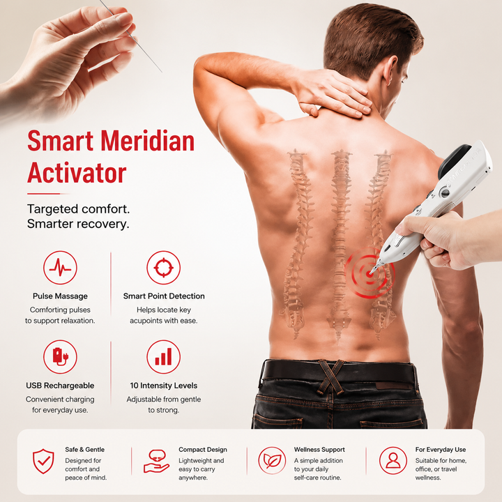 Premium Electric Acupuncture Pen Needle Free Meridian Therapy Pain Relief Device LCD Display 10 Intensity Levels Rechargeable Acupressure Massager with 3 Tips