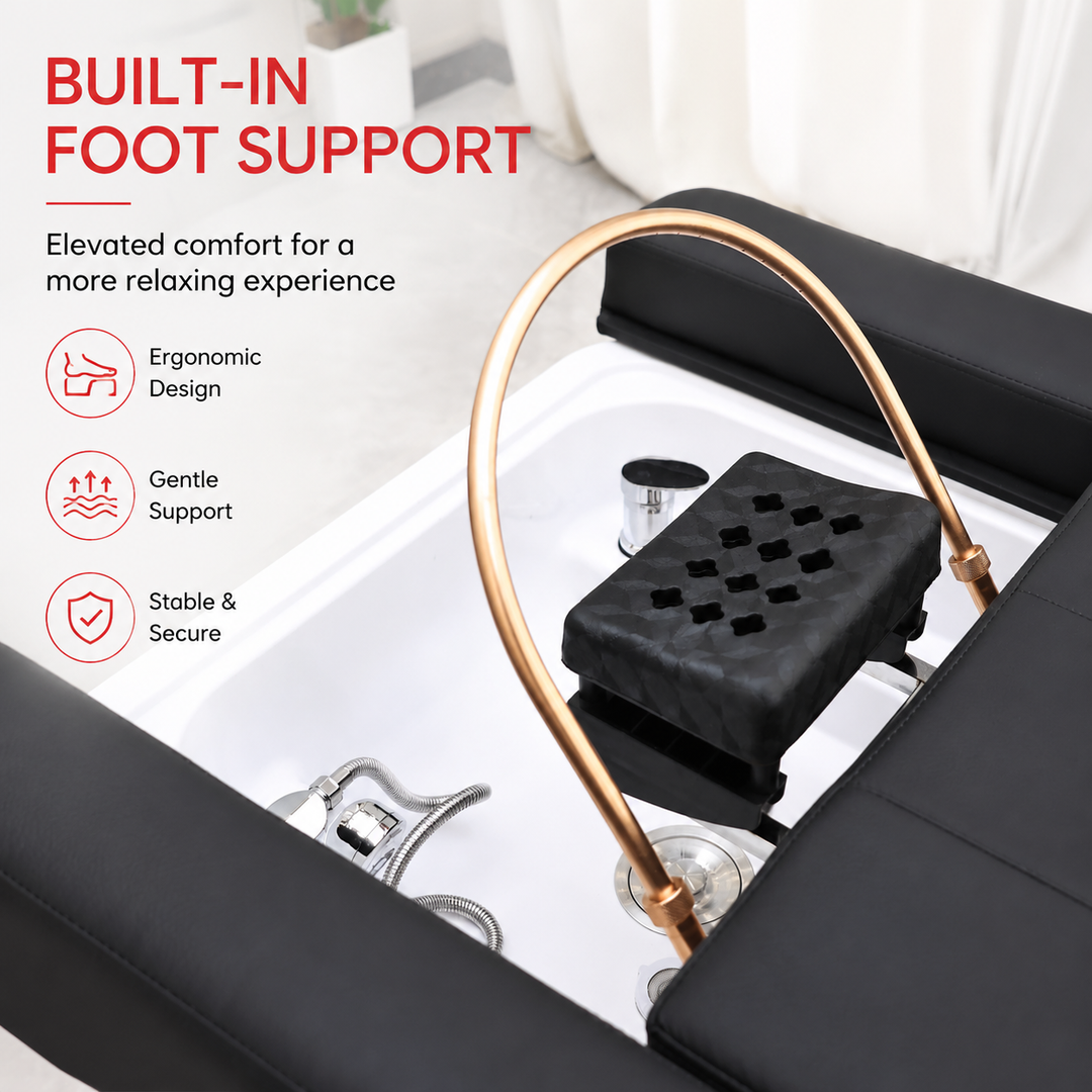 Premium Electric Adjustable Shampoo Bed Salon SPA Massage Table Hair Washing Basin Foot Bath Electric Lift Professional Salon Furniture