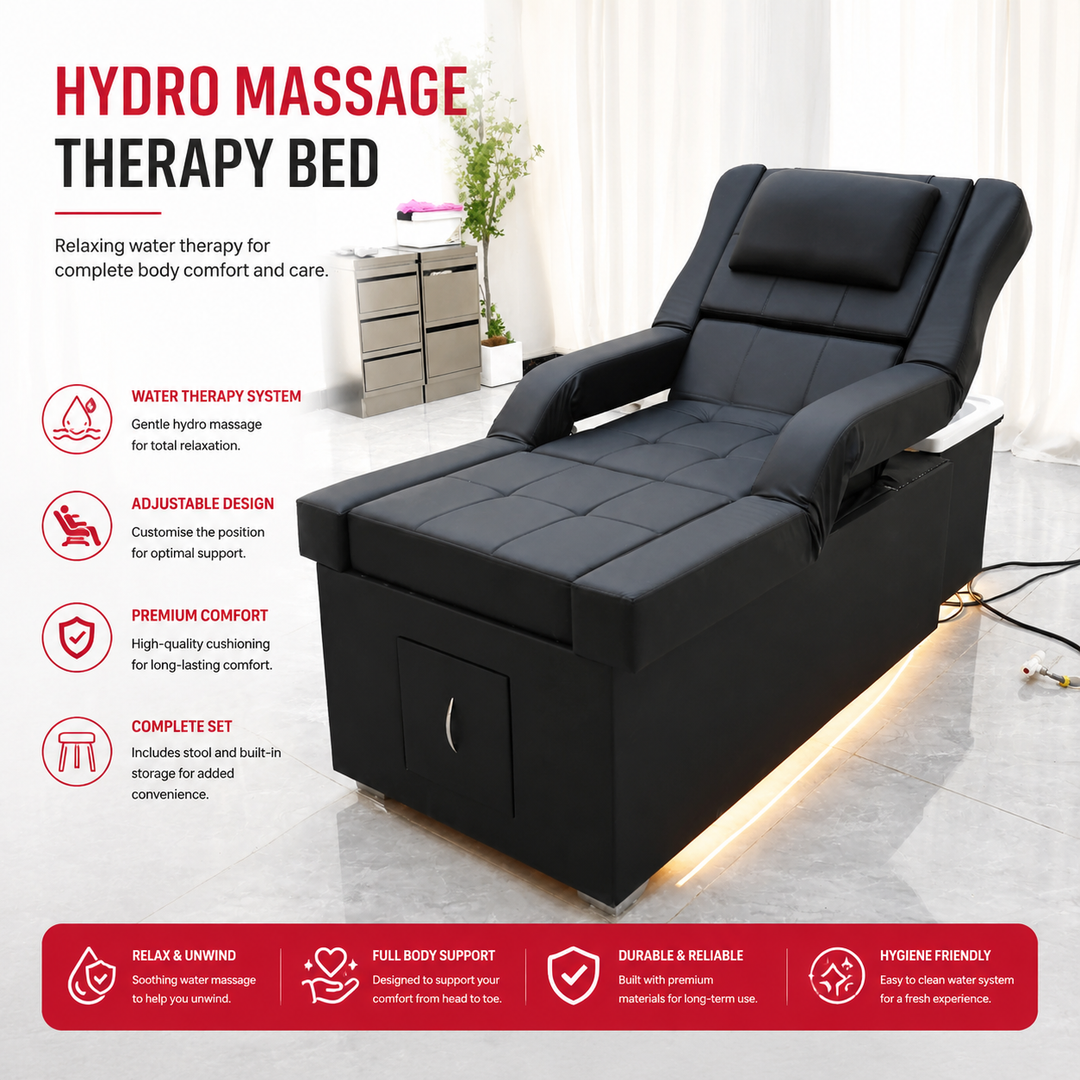 Premium Electric Adjustable Shampoo Bed Salon SPA Massage Table Hair Washing Basin Foot Bath Electric Lift Professional Salon Furniture