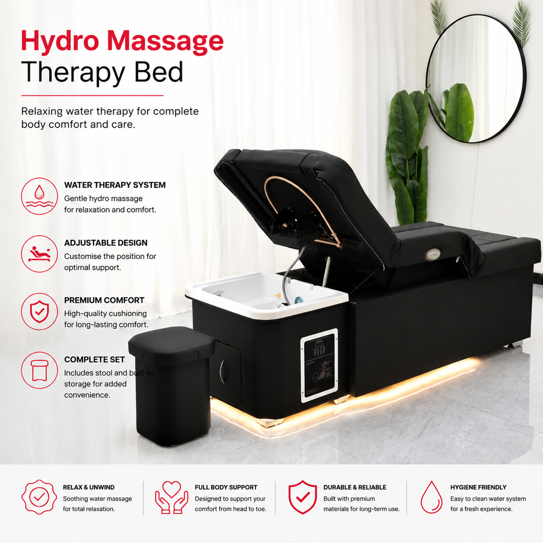 Premium Electric Adjustable Shampoo Bed Salon SPA Massage Table Hair Washing Basin Foot Bath Electric Lift Professional Salon Furniture
