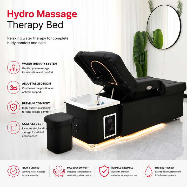 Premium Electric Adjustable Shampoo Bed Salon SPA Massage Table Hair Washing Basin Foot Bath Electric Lift Professional Salon Furniture