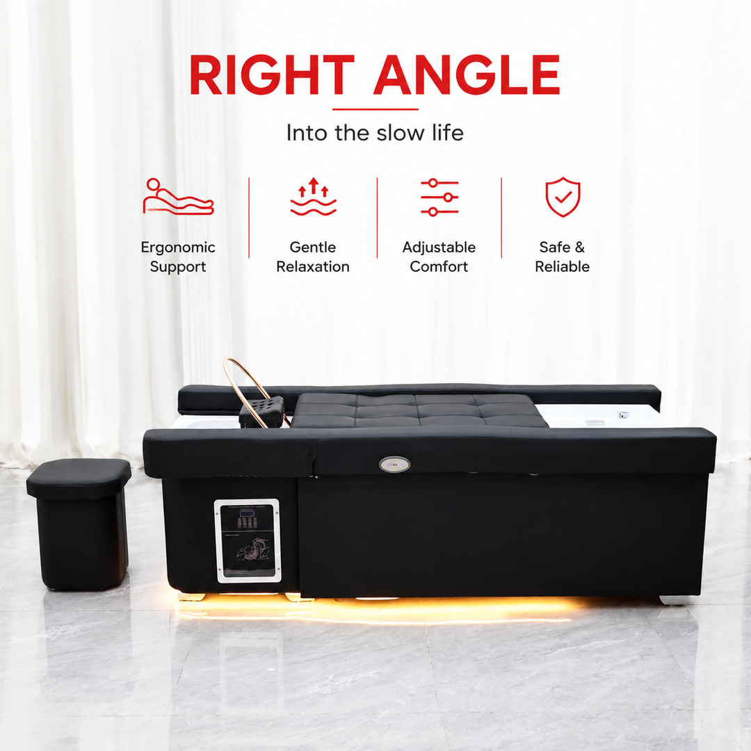 Premium Electric Adjustable Shampoo Bed Salon SPA Massage Table Hair Washing Basin Foot Bath Electric Lift Professional Salon Furniture