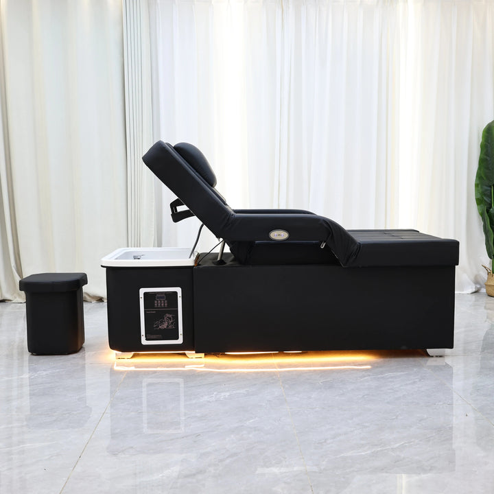 Premium Electric Adjustable Shampoo Bed Salon SPA Massage Table Hair Washing Basin Foot Bath Electric Lift Professional Salon Furniture