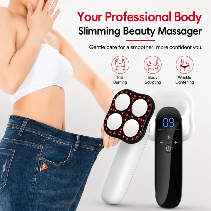 Premium Electric Body Massage Device Rechargeable Handheld Massager Heat Function Adjustable Intensity Cordless Portable Relaxation Tool