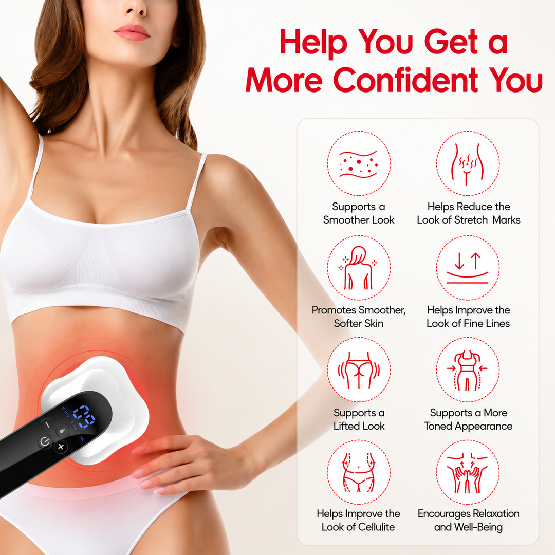 Premium Electric Body Massage Device Rechargeable Handheld Massager Heat Function Adjustable Intensity Cordless Portable Relaxation Tool