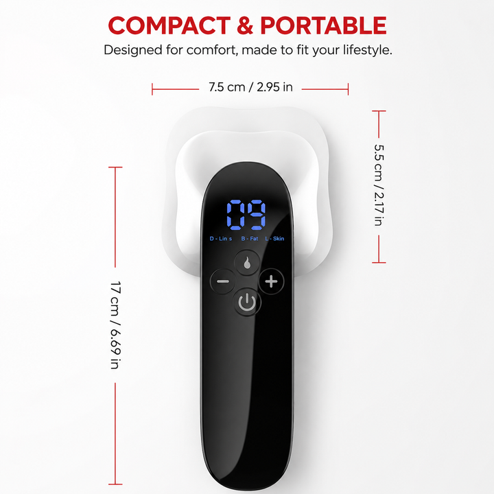 Premium Electric Body Massage Device Rechargeable Handheld Massager Heat Function Adjustable Intensity Cordless Portable Relaxation Tool